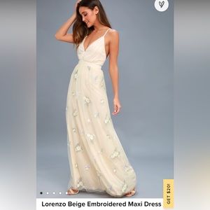 Lulus Lorenzo embroidered maxi dress